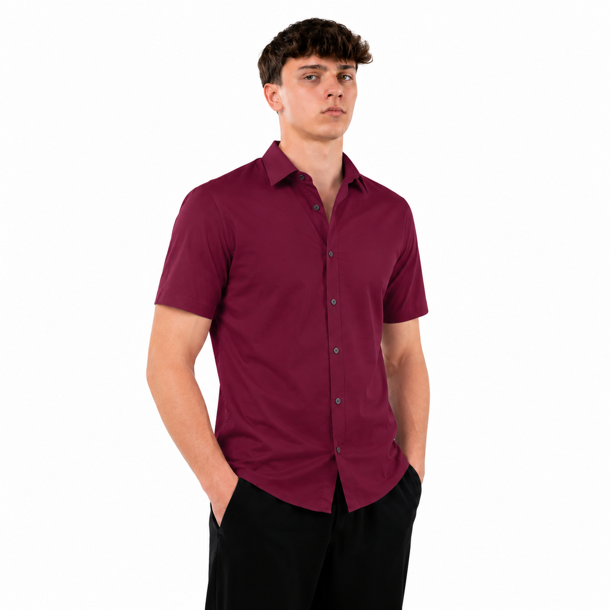 CAMISA M/C SEDA FRANCESA