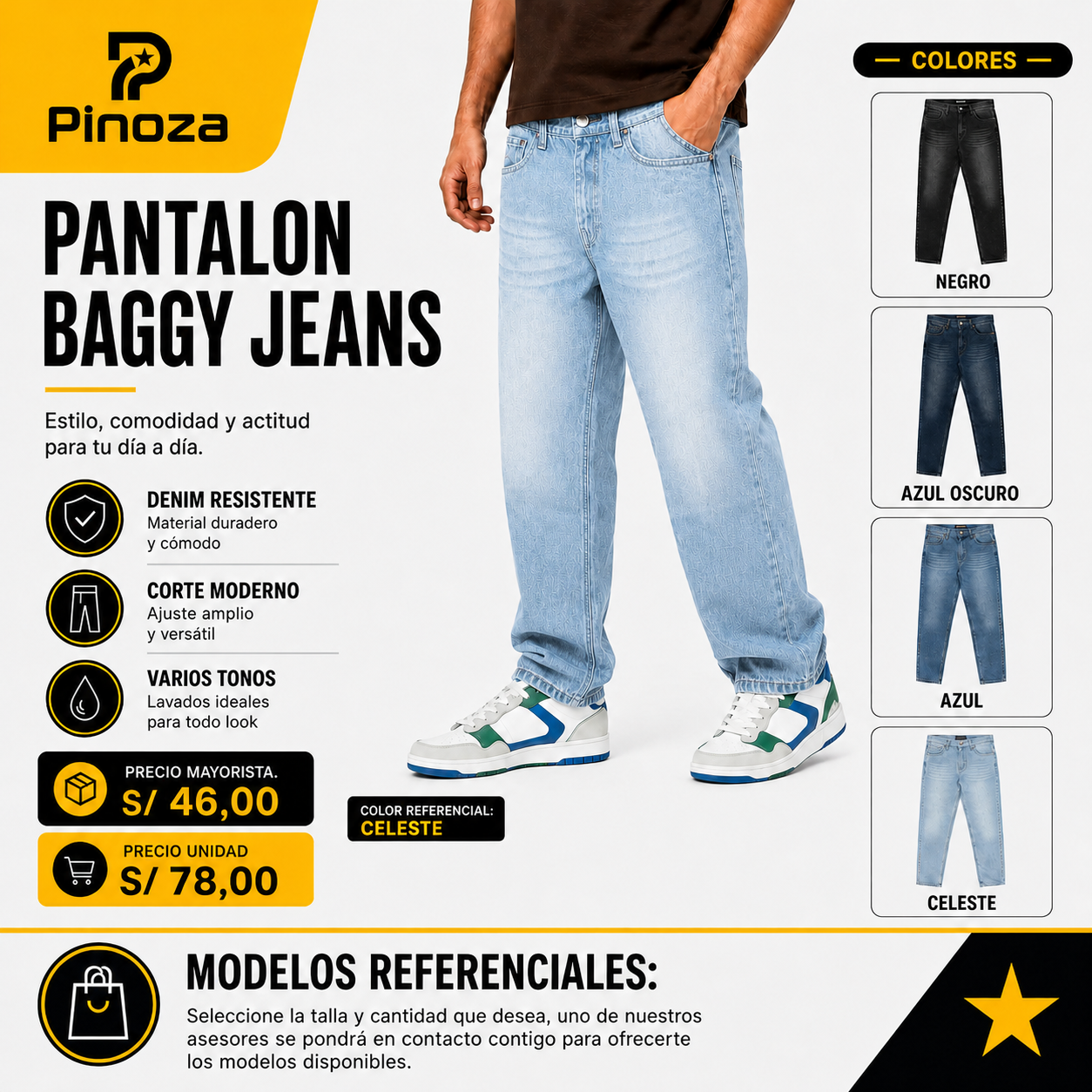 PANTALON BAGGY JEANS