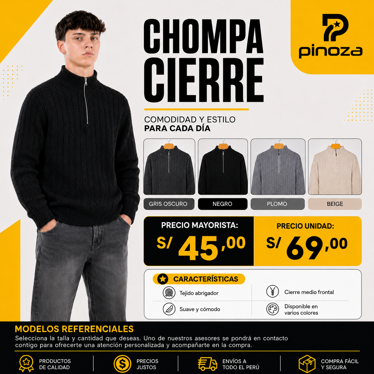 CHOMPA CIERRE MEN