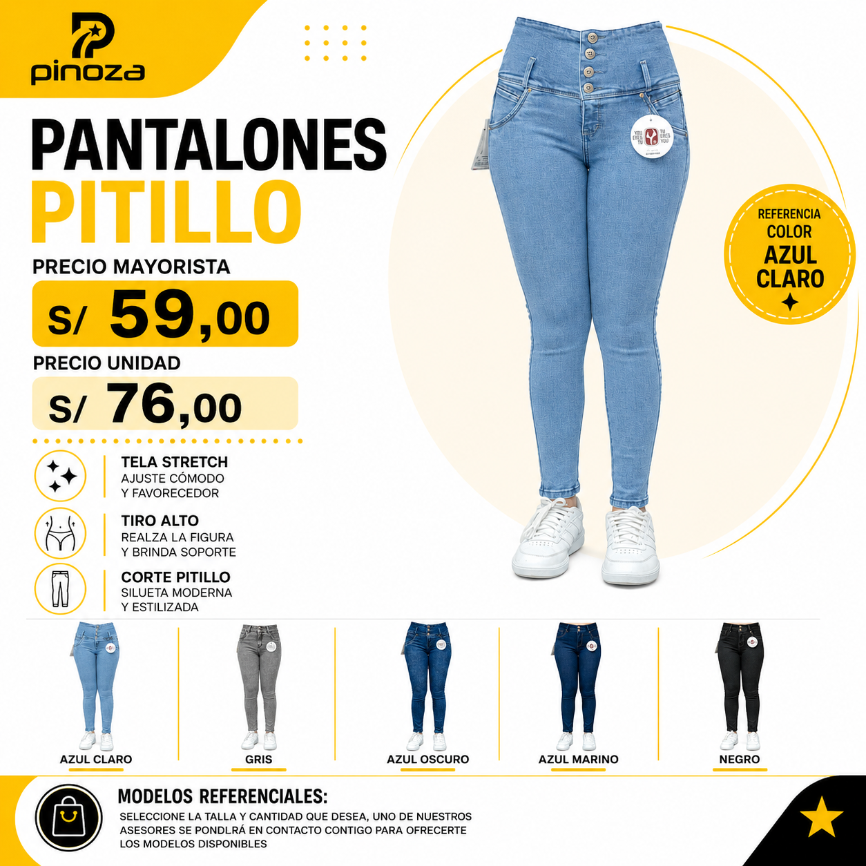 PANTALÓN PITILLO DAMA