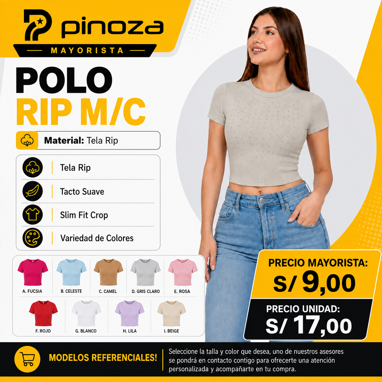 POLO RIP M/C BRILLO
