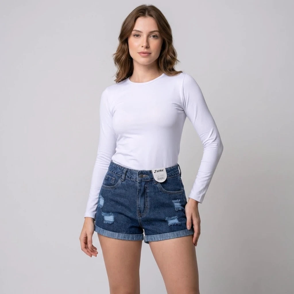 SHORT JEAN RASGADO JHIRE