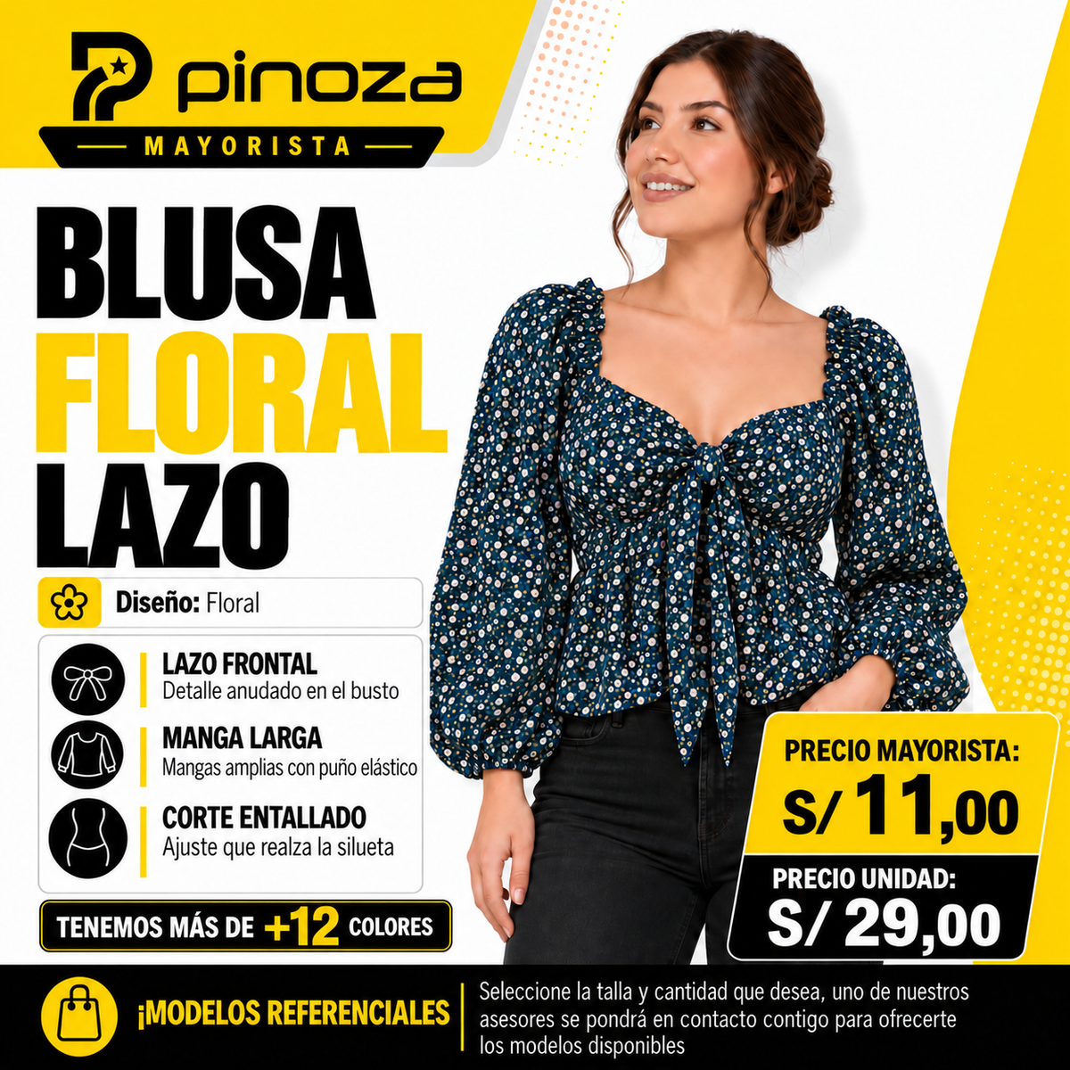 BLUSA FLORAL LAZO