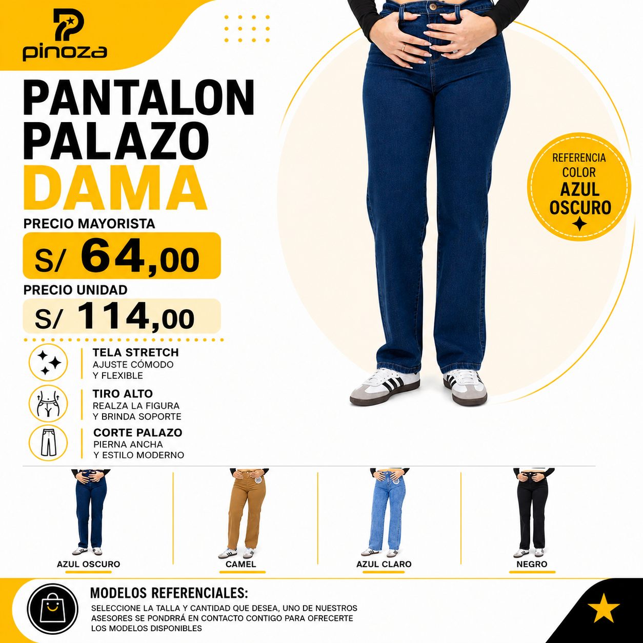 PANTALÓN PALAZO DAMA