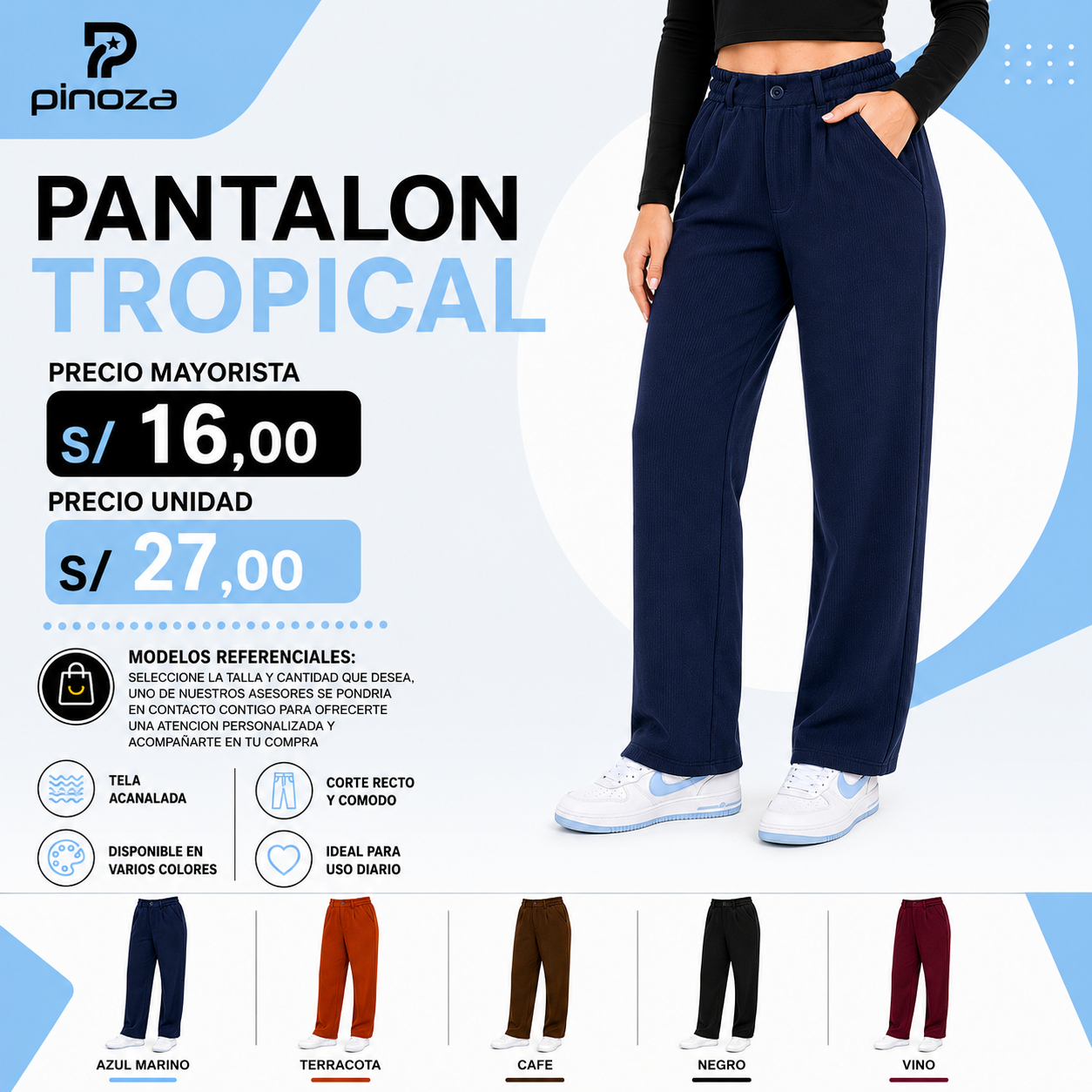 PANTALON TROPICAL DAMA