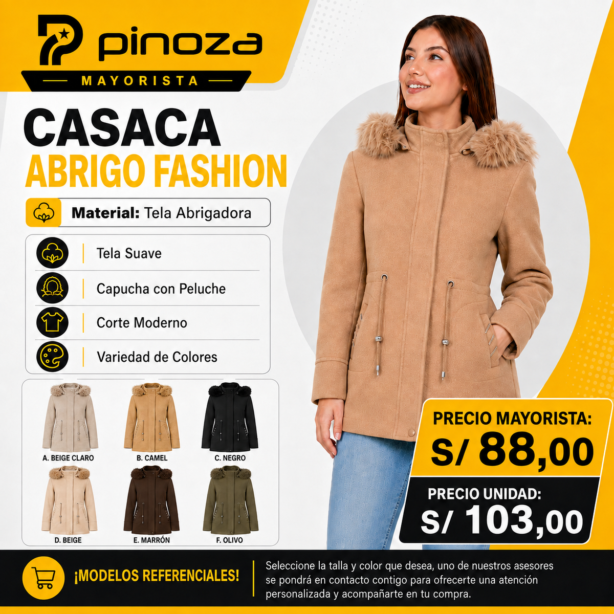 CASACA ABRIGO FASHION