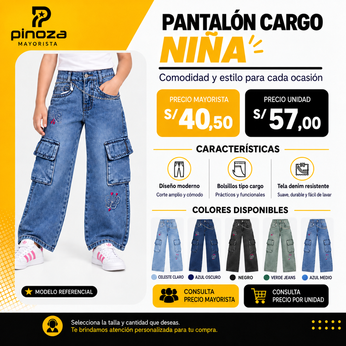 PANTALON CARGO NIÑA