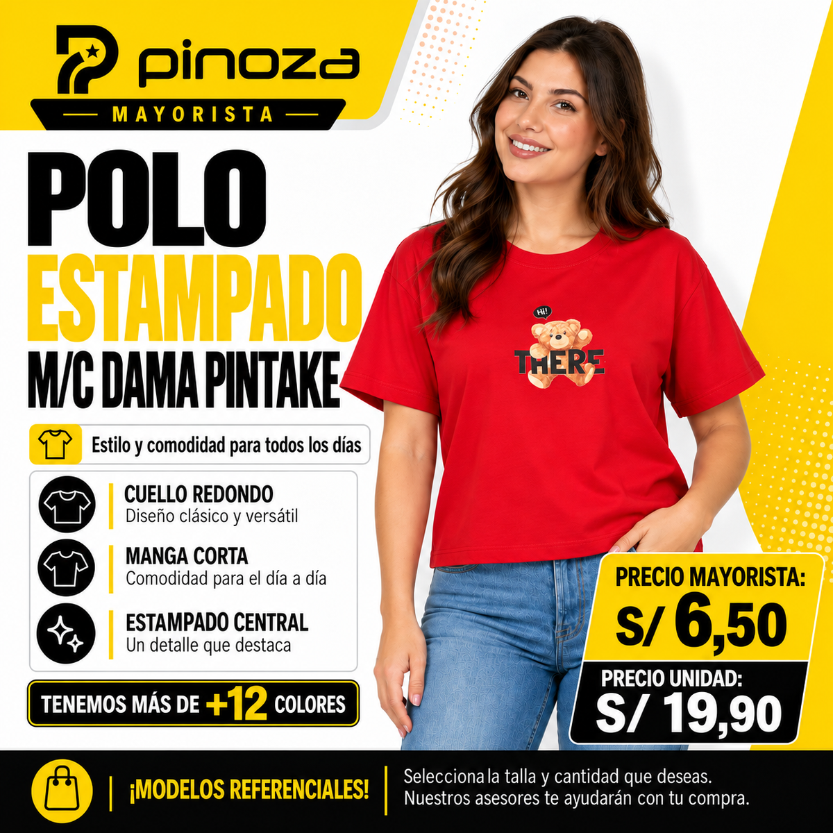 POLO ESTAMPADO M/C DAMA PINTAKE