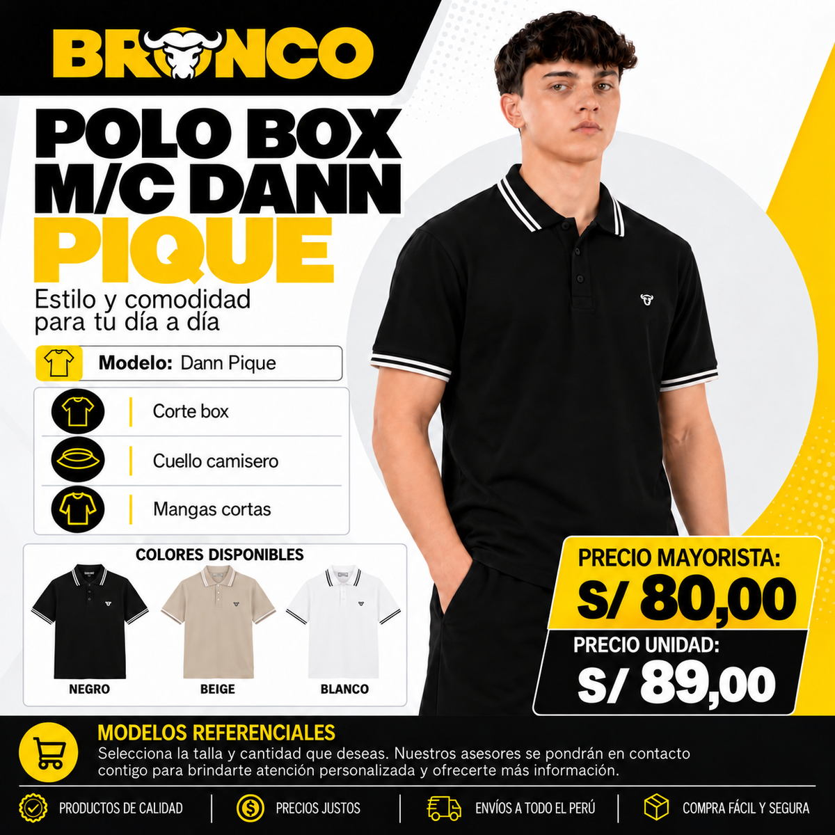 POLO BOX M/C DANN PIQUE