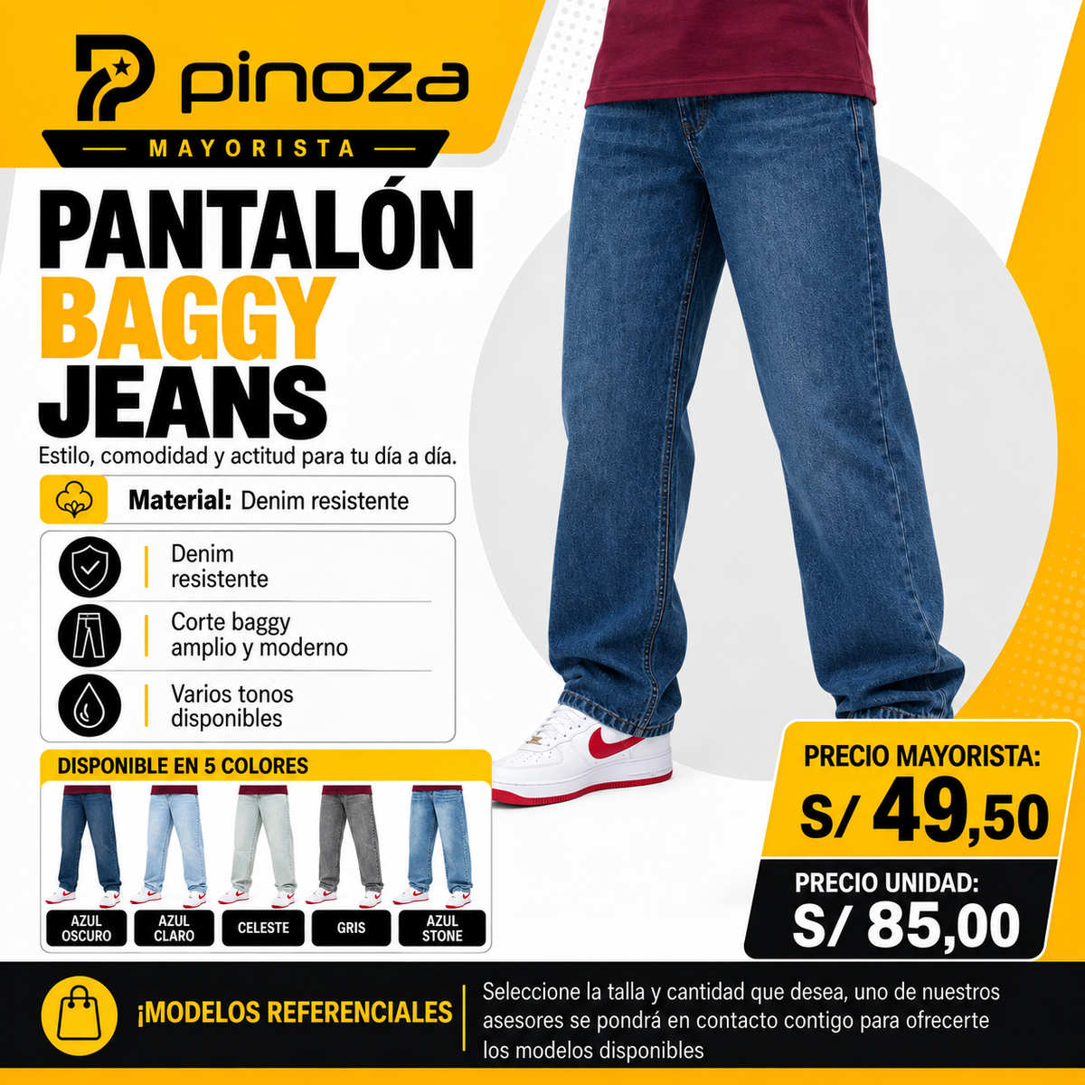 PANTALON BAGGY JEANS