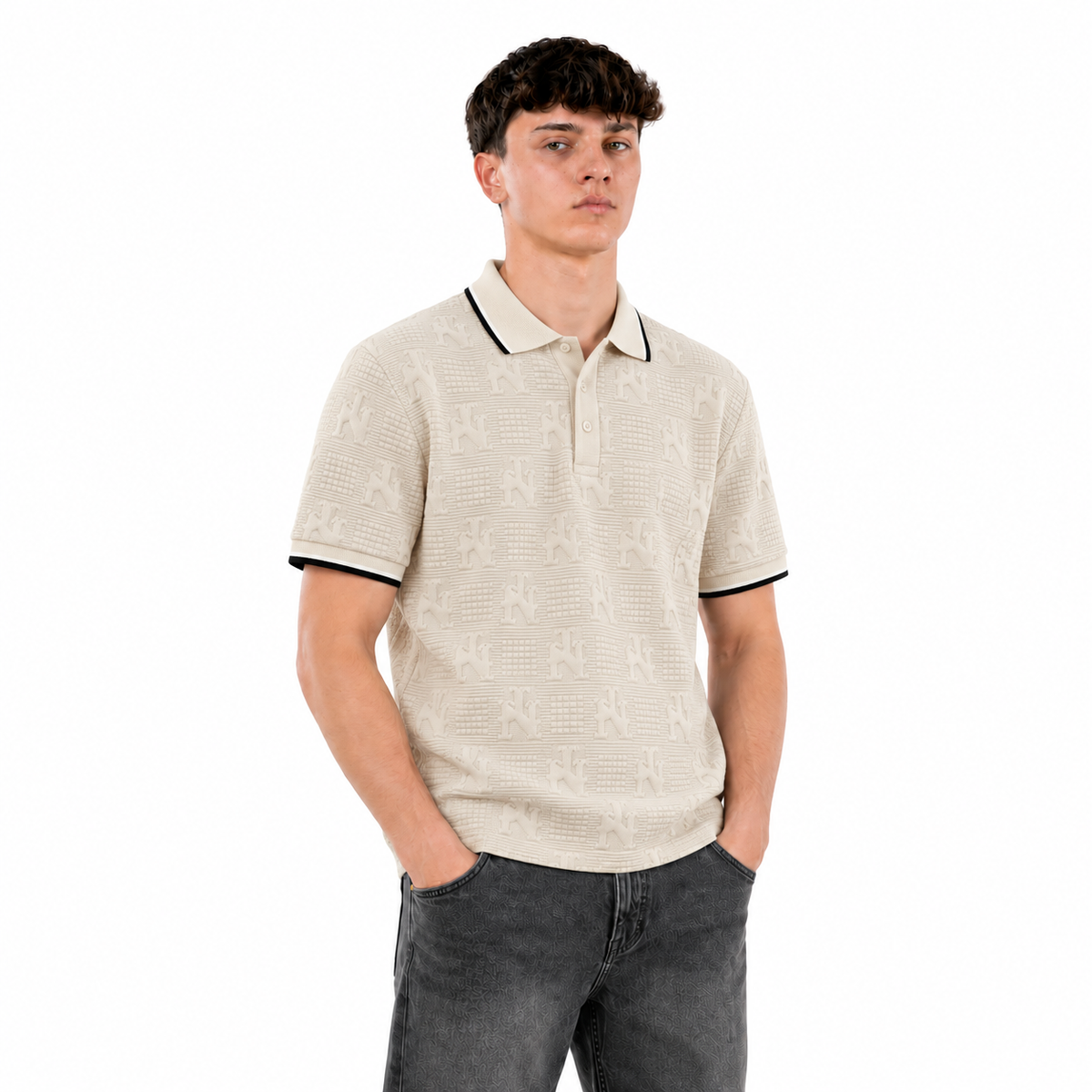 POLO CAMISERO M/C BLACK OFF