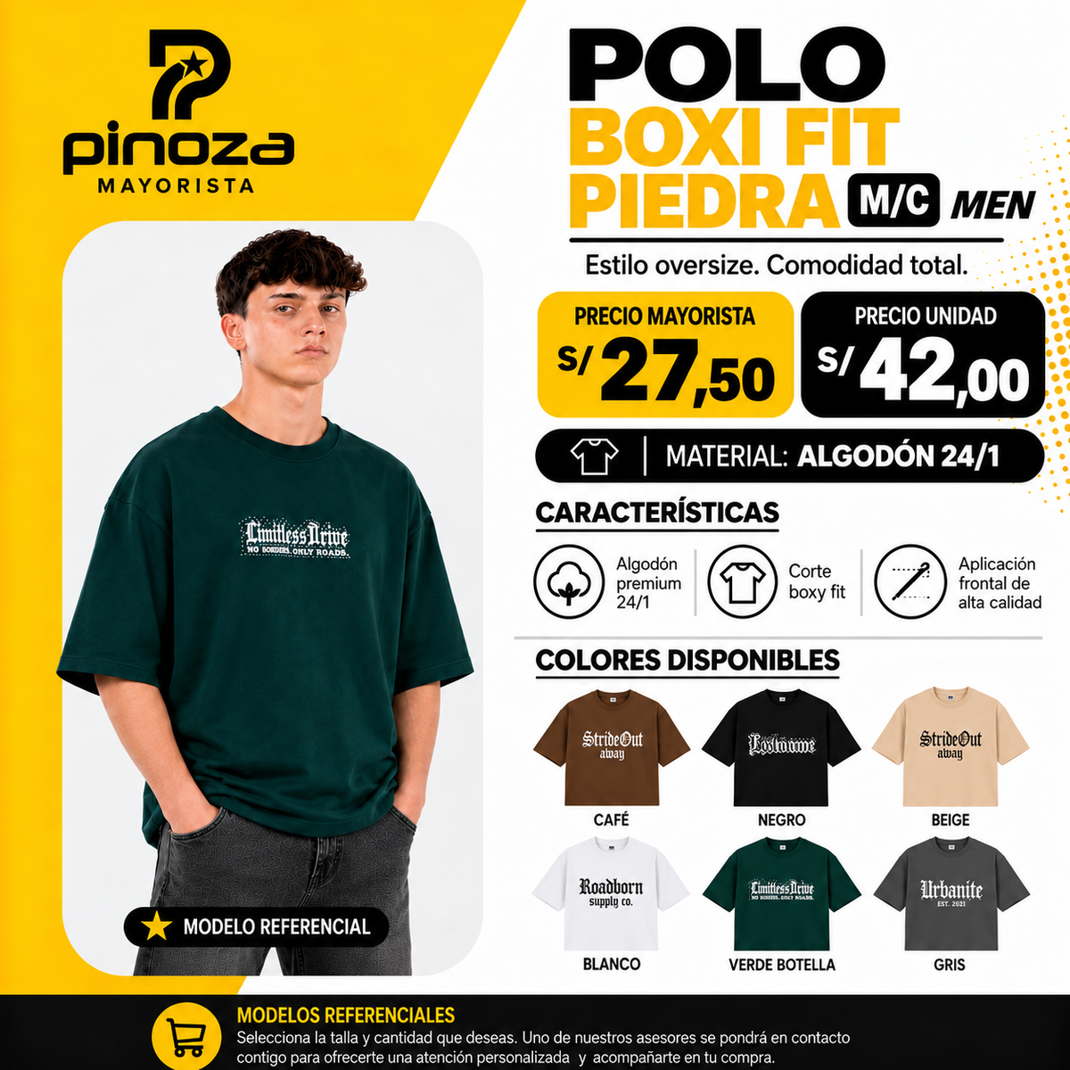 POLO BOXI FIT PIEDRA M/C