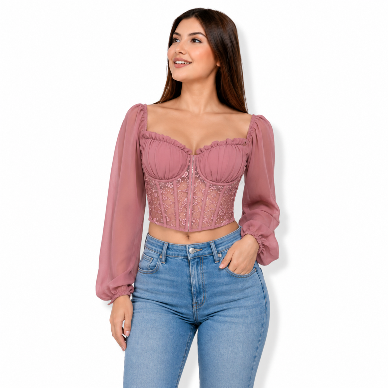 CORSET ROSE ELEGANCE