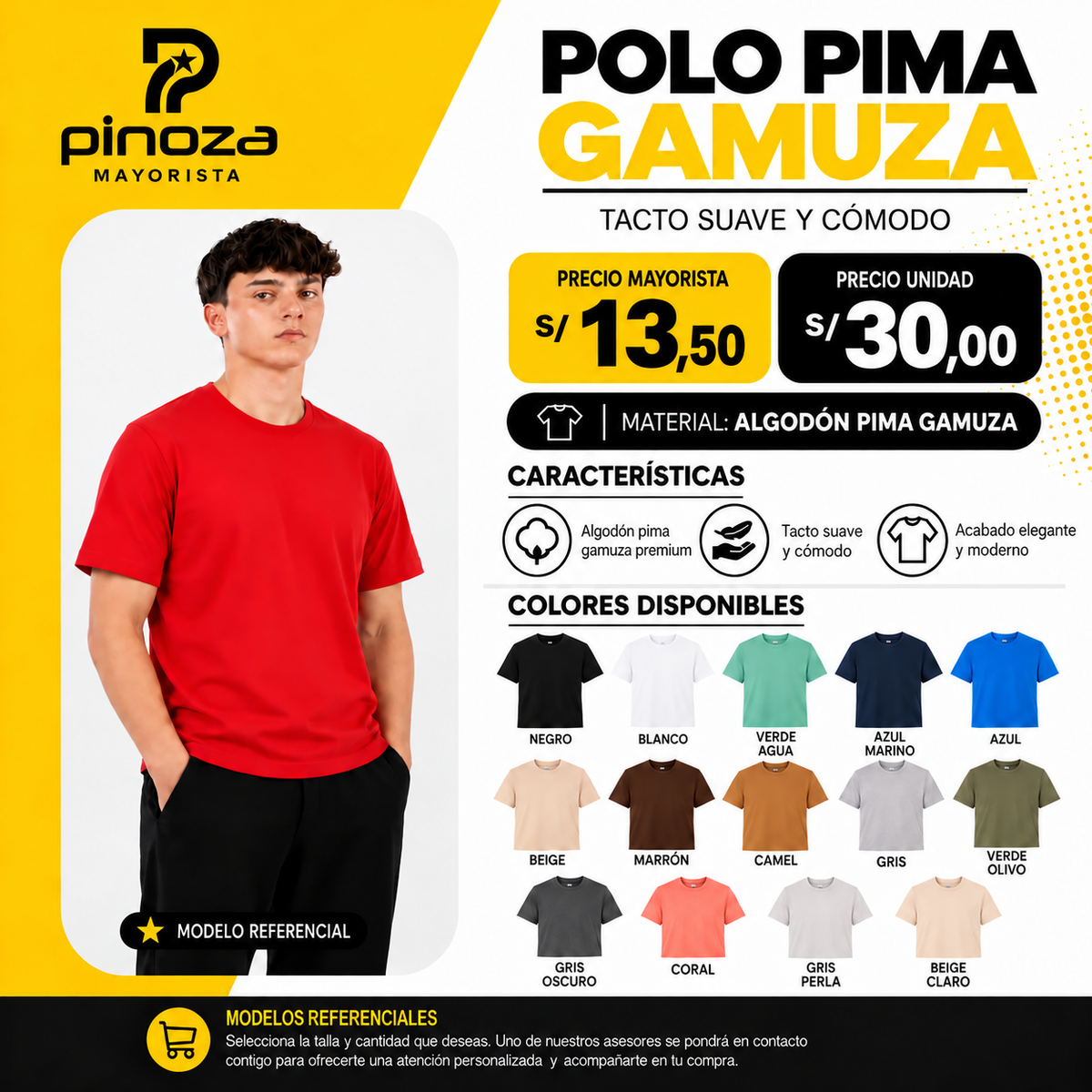 POLO PIMA GAMUZA