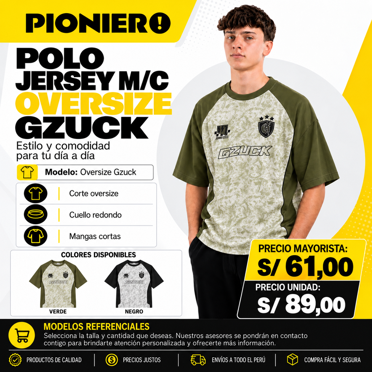 POLO JERSEY M/C OVERSIZE GZUCK