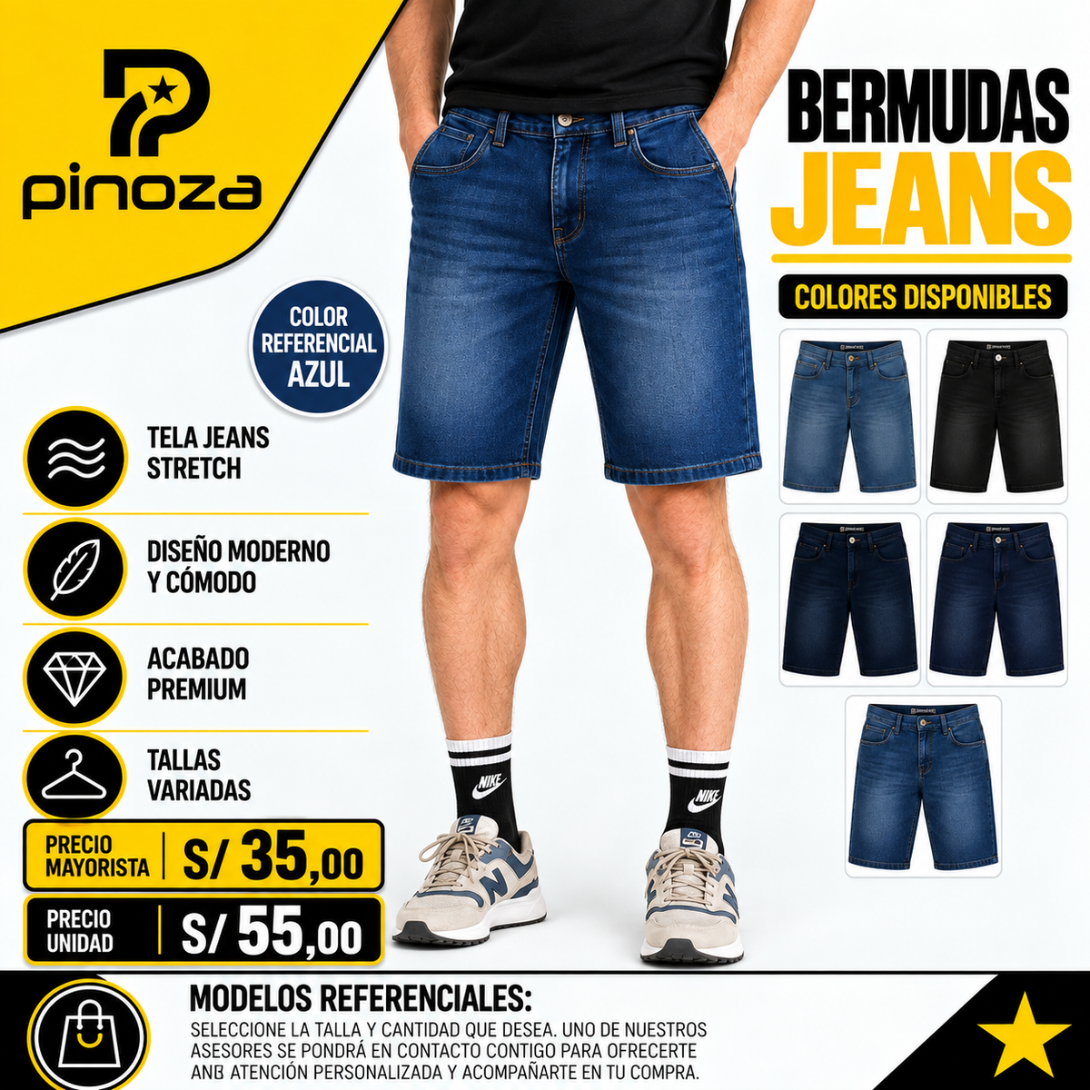 BERMUDA JEANS STRECH