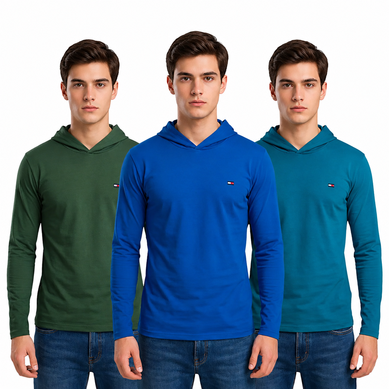 SET MISTERIOSO x 3 POLOS M/L CAPUCHA