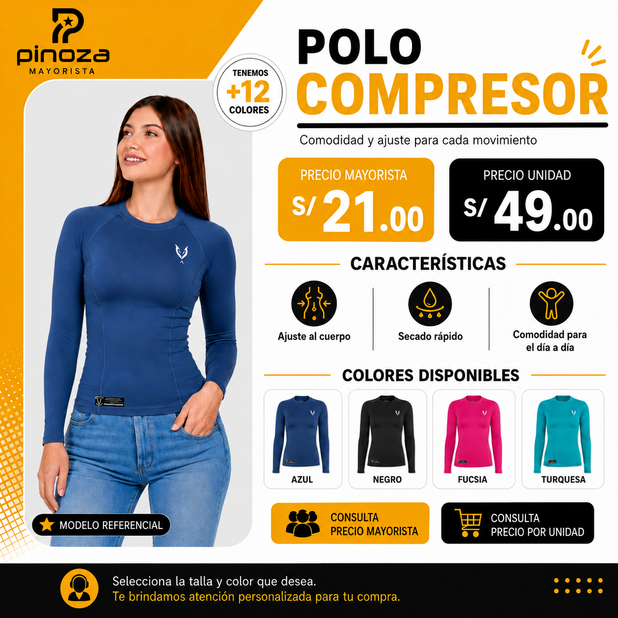 POLO COMPRESOR M/L DAMA