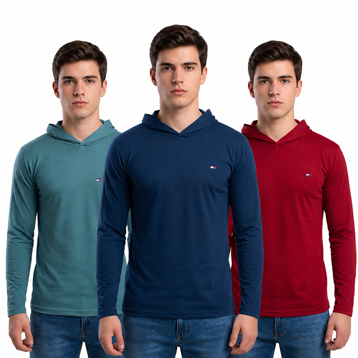 SET MISTERIOSO x 3 POLOS M/L CAPUCHA