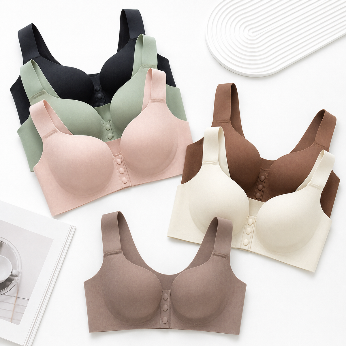BRASIER TOP BOTONES