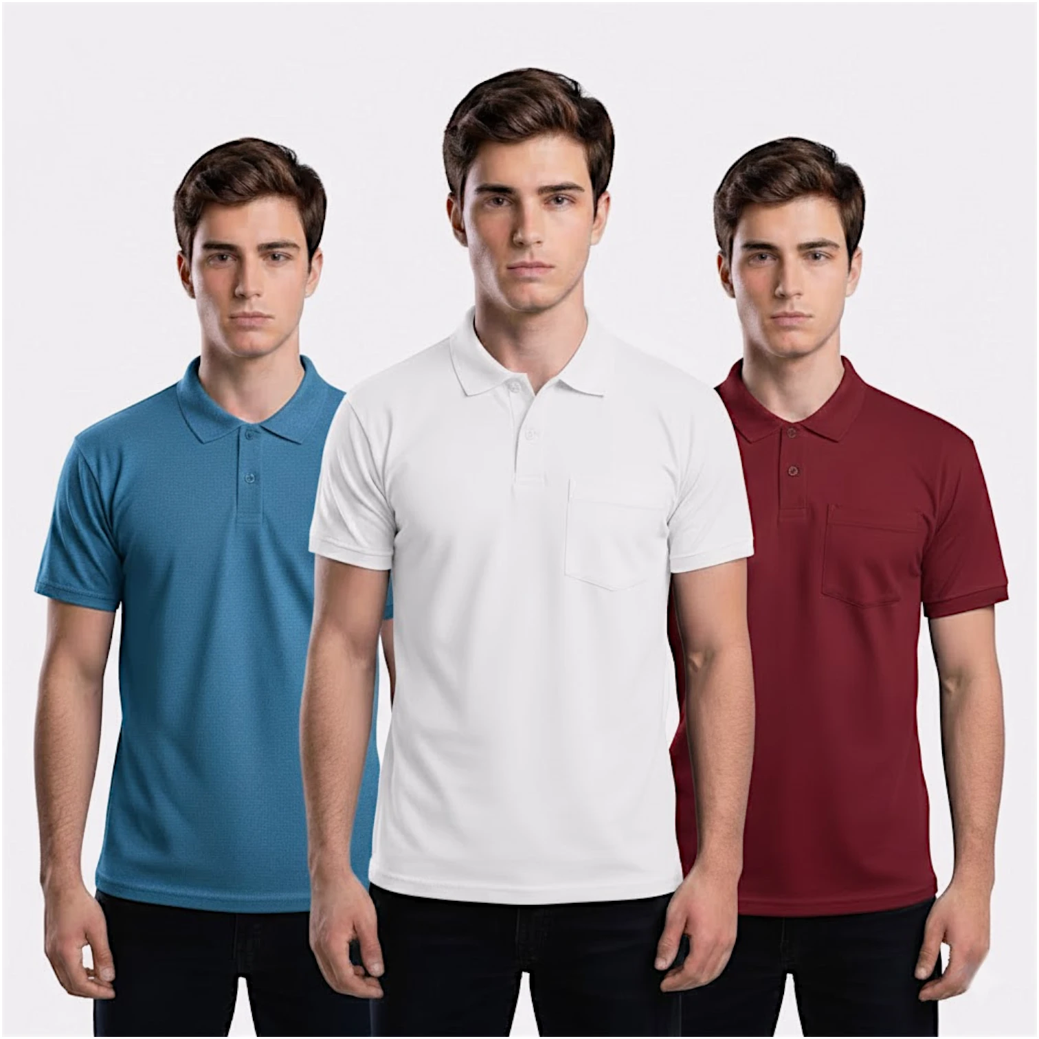 SET MISTERIOSO  x 3 POLOS CAMISERO