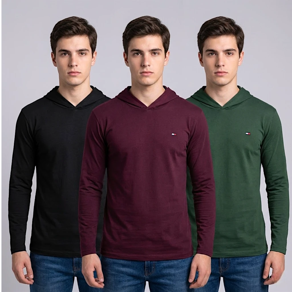 SET MISTERIOSO x 3 POLOS M/L CAPUCHA