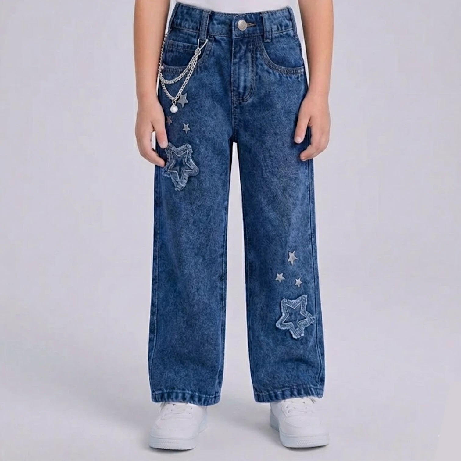 PANTALON JEANS ESTRELLA PALAZO