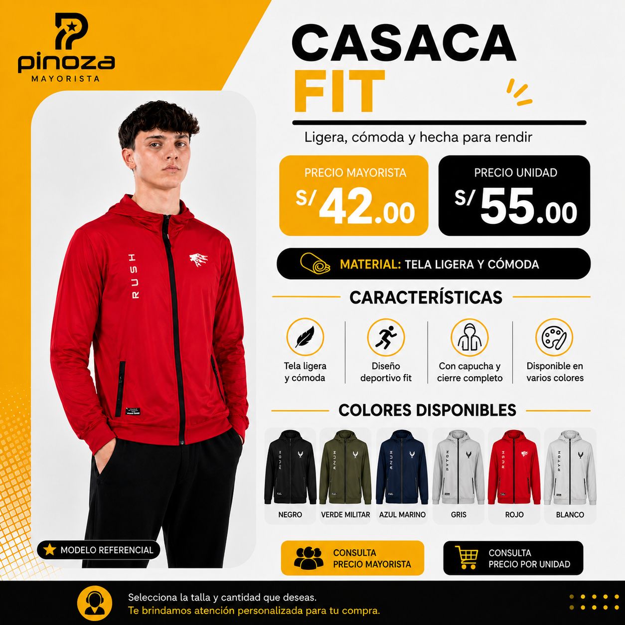 CASACA FIT DEPORTIVA